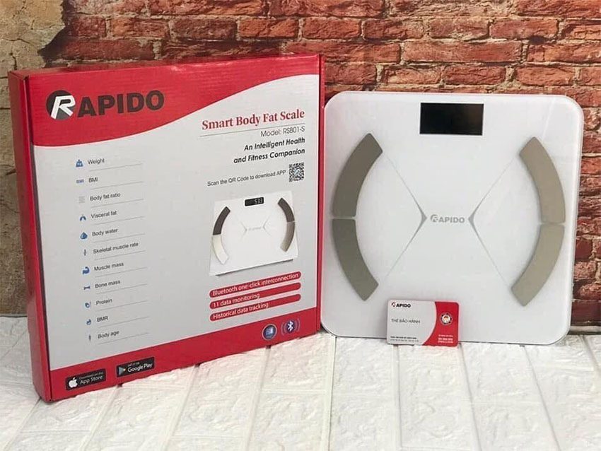 Cân sức khỏe phân tích chỉ số cơ thể Rapido RSB01-S