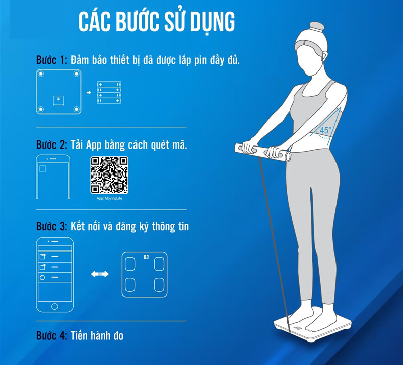 Cân sức khỏe phân tích chỉ số cơ thể Tapuho TBS180 - Hàng chính hãng