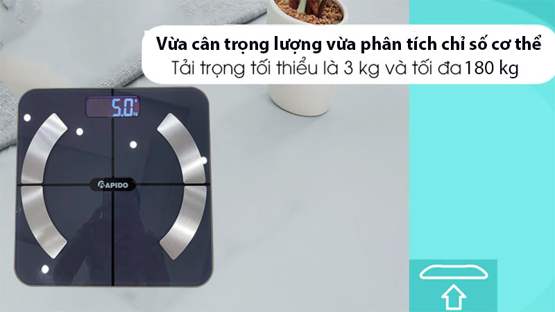 Cân sức khỏe thông minh Rapido RSB02-S - Hàng chính hãng