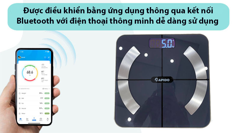 Cân sức khỏe thông minh Rapido RSB02-S - Hàng chính hãng