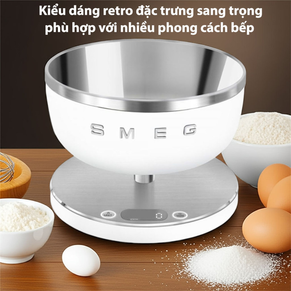 Cân tiểu ly nhà bếp điện tử Smeg KSC01 5Kg - Hàng chính hãng
