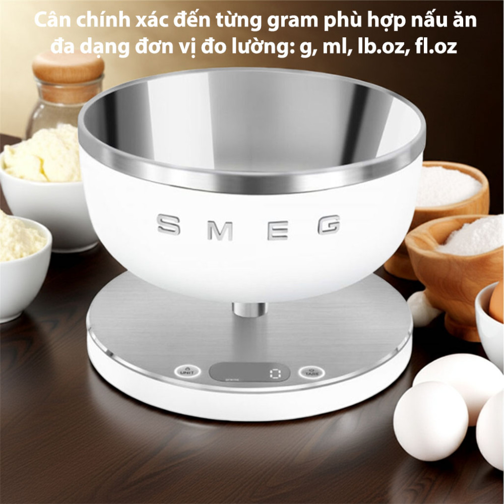 Cân tiểu ly nhà bếp điện tử Smeg KSC01 5Kg - Hàng chính hãng