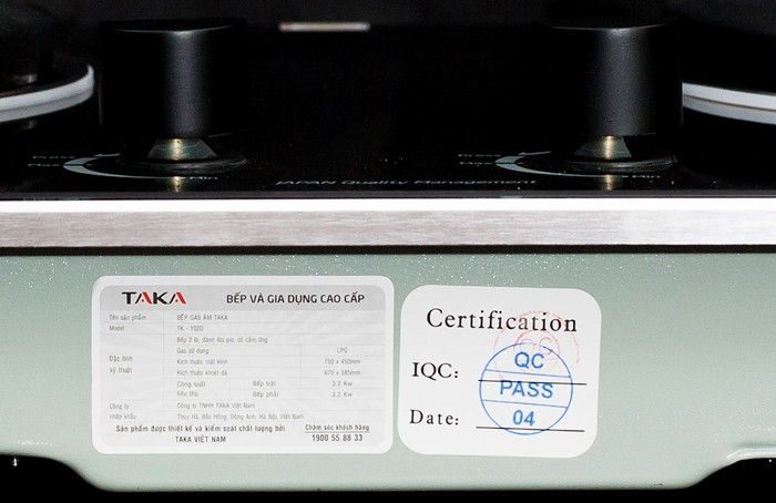 Bếp gas âm hồng ngoại Taka TK-102D - Hàng chính hãng