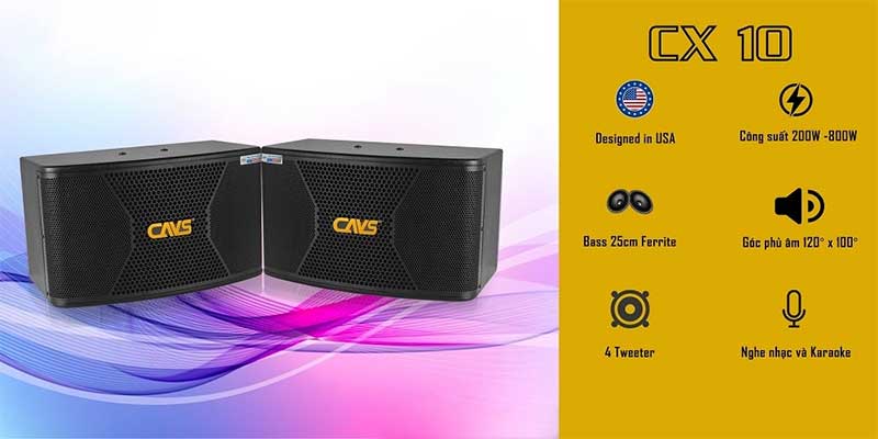 Cặp loa karaoke CAVS CX10 - Hàng chính hãng