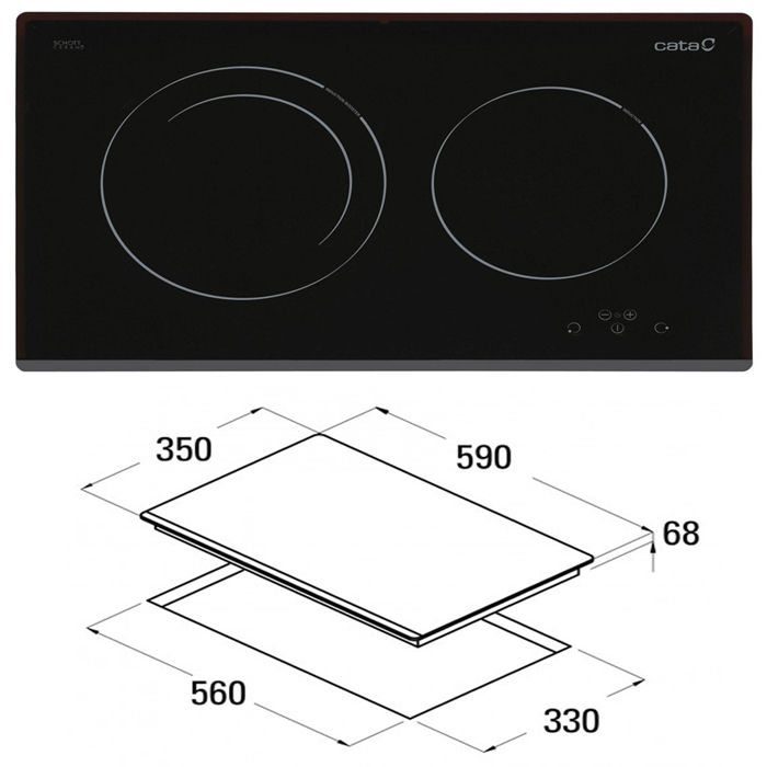 Bếp từ Cata IB 2 PLUS BK - Hàng chính hãng