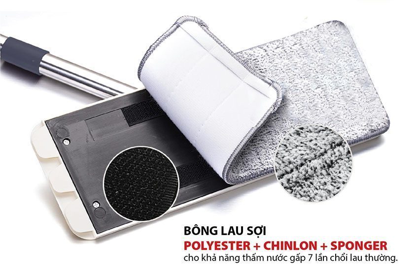 Cây lau nhà thông minh xoay 360 độ Saiko MOP-F06 - Hàng chính hãng