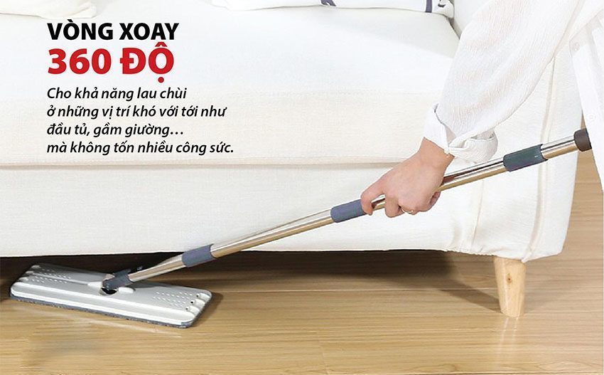 Cây lau nhà thông minh xoay 360 độ Saiko MOP-F06 - Hàng chính hãng
