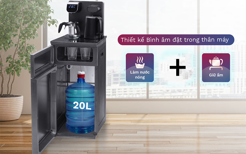 Cây nước làm nóng bình âm kết hợp bàn pha trà, cafe FujiHome TB110E-H - Hàng chính hãng