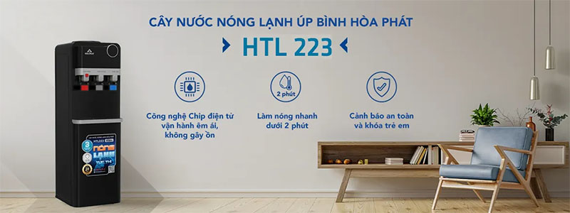 Cây nước nóng lạnh úp bình Hòa Phát HTL223 - Hàng chính hãng