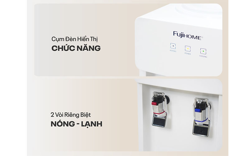 Cây nước nóng lạnh Fujihome WD676C - Hàng chính hãng