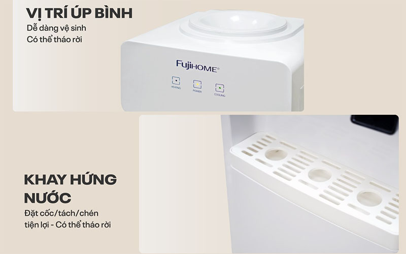 Cây nước nóng lạnh Fujihome WD676C - Hàng chính hãng
