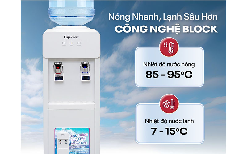 Cây nước nóng lạnh Fujihome WD676C - Hàng chính hãng