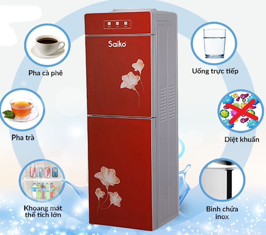 Cây nước nóng lạnh Saiko WD-9006R - Hàng chính hãng