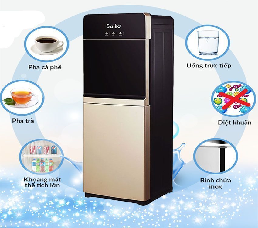 Cây nước nóng lạnh Saiko WD-9009R - Hàng chính hãng