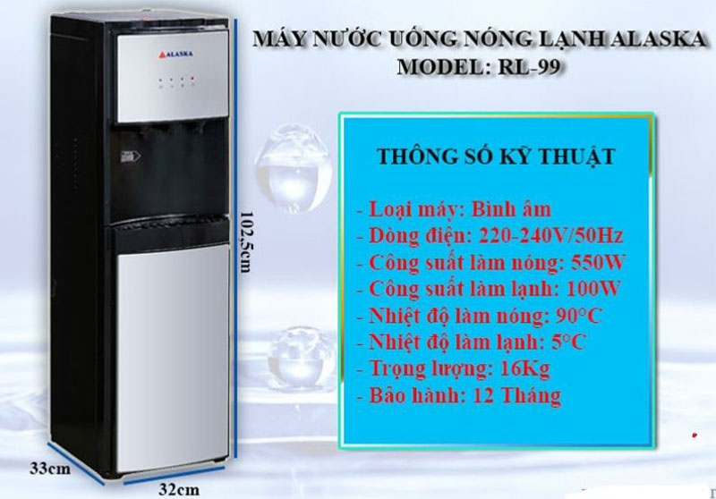 Cây nước nóng lạnh Alaska RL99 - Hàng chính hãng