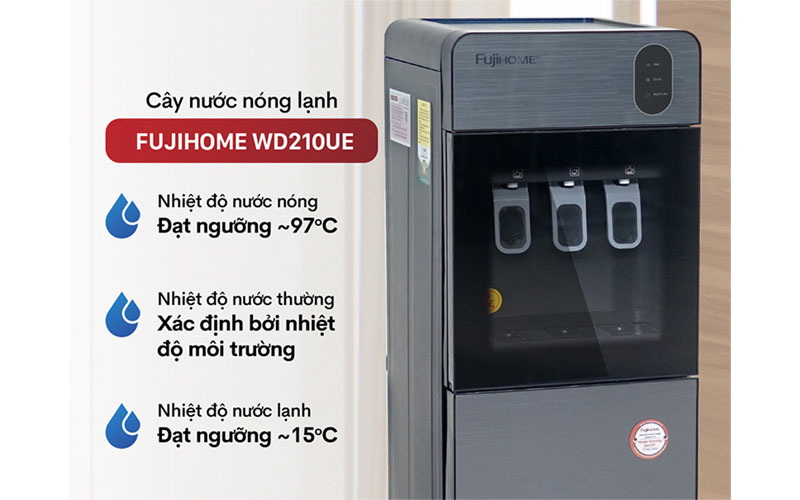 Cây nước nóng lạnh bình âm Fujihome WD210UE - Hàng chính hãng