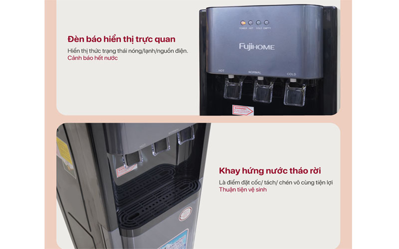 Cây nước nóng lạnh bình âm Fujihome WD211UE - Hàng chính hãng