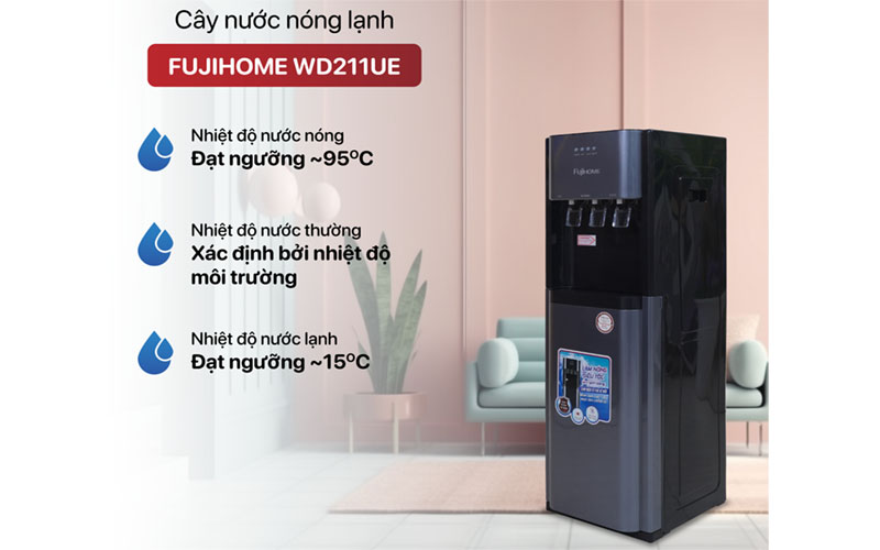 Cây nước nóng lạnh bình âm Fujihome WD211UE - Hàng chính hãng