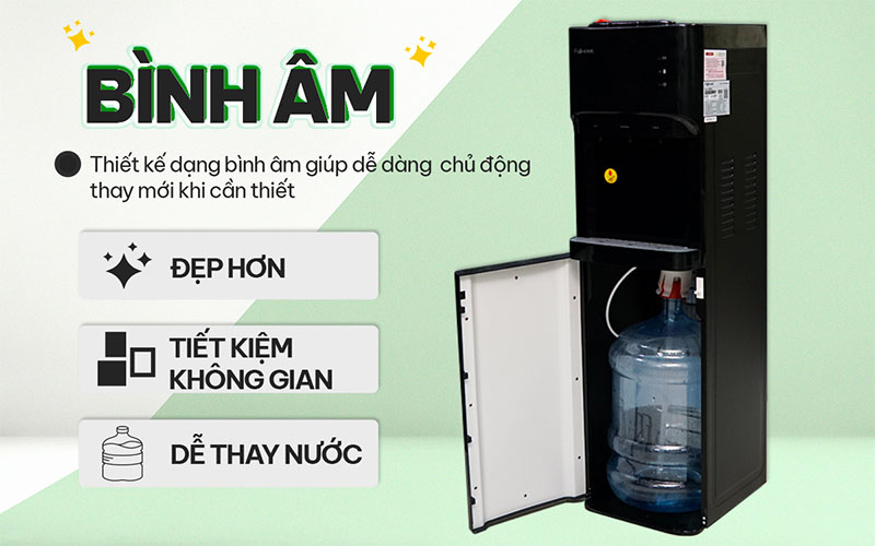 Thiết kế của Cây nước nóng lạnh bình âm Fujihome WD606C