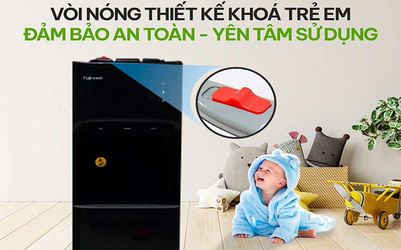 Khóa vòi nóng của Cây nước nóng lạnh bình âm Fujihome WD606C