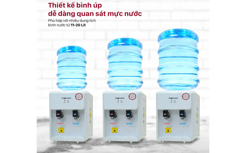 Cây nước nóng lạnh để bàn Fujihome WD201E - Hàng chính hãng