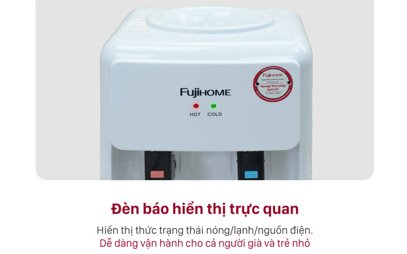 Cây nước nóng lạnh để bàn Fujihome WD201E - Hàng chính hãng