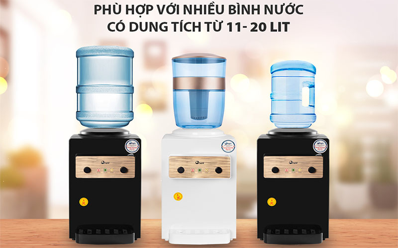 Dung tích bình nước sử dụng của Cây nước nóng lạnh để bàn mini FujiE WD01E