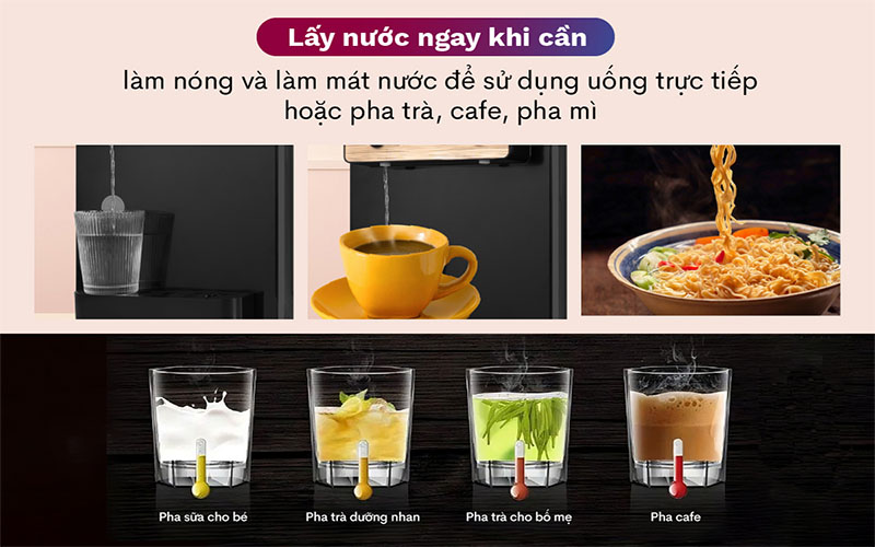 Ứng dụng của Cây nước nóng lạnh để bàn mini FujiE WD01E