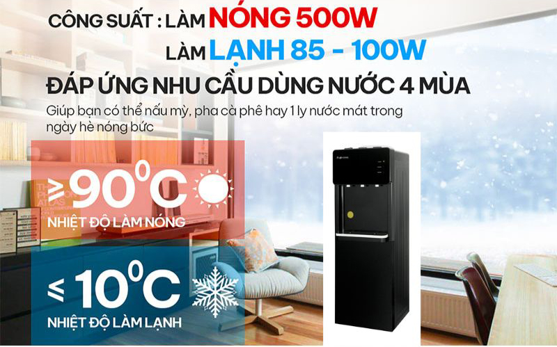 Cây nước nóng lạnh Fujihome WD61E - Hàng chính hãng