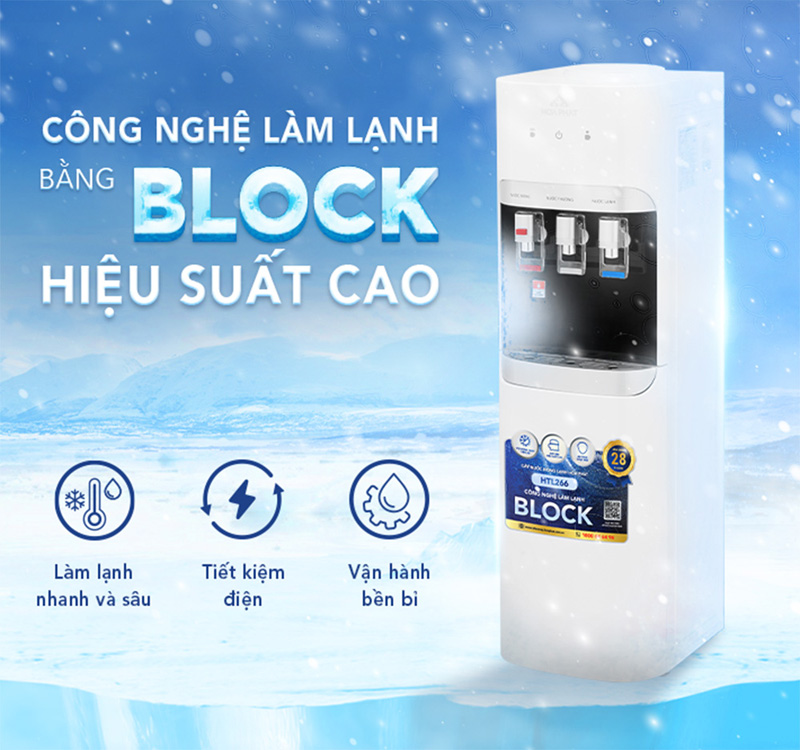 Công nghệ Block giúp làm lạnh nhanh hơn 50% so với loại thông