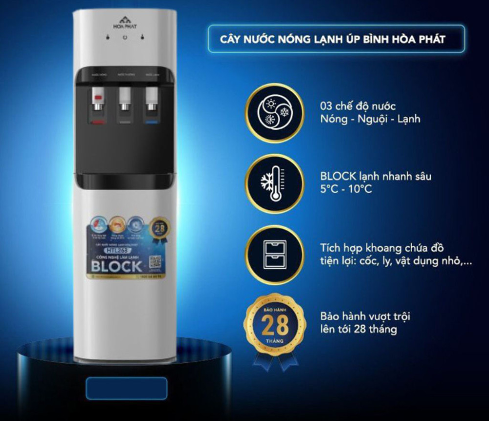 Cây nước nóng lạnh úp bình Hòa Phát HTL268 - Hàng chính hãng