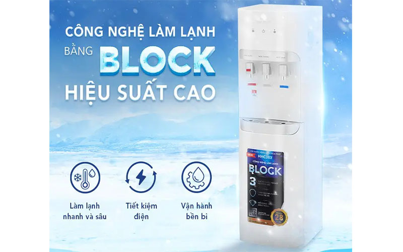 Công nghệ làm lạnh của Cây nước nóng lạnh hút bình Hòa Phát HHC383