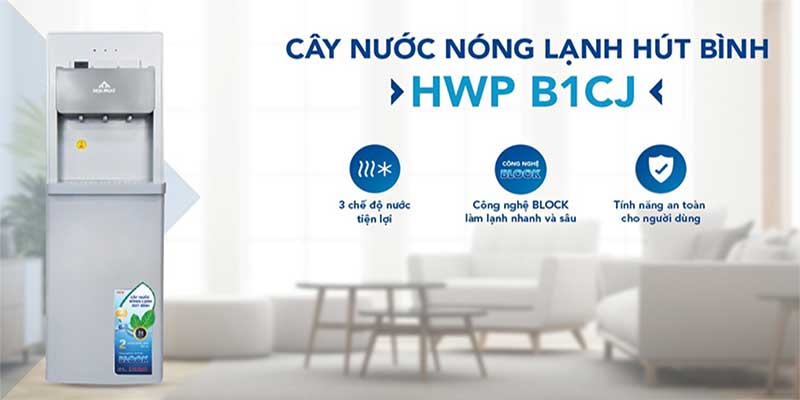 Cây nước nóng lạnh hút bình Hòa Phát HWP-B1CJ - Hàng chính hãng