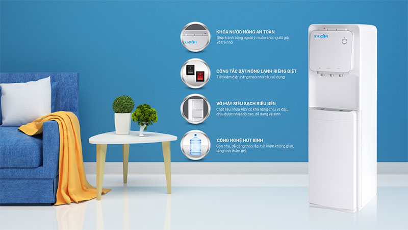 Cây nước nóng lạnh hút bình Karofi HC19 - Hàng chính hãng