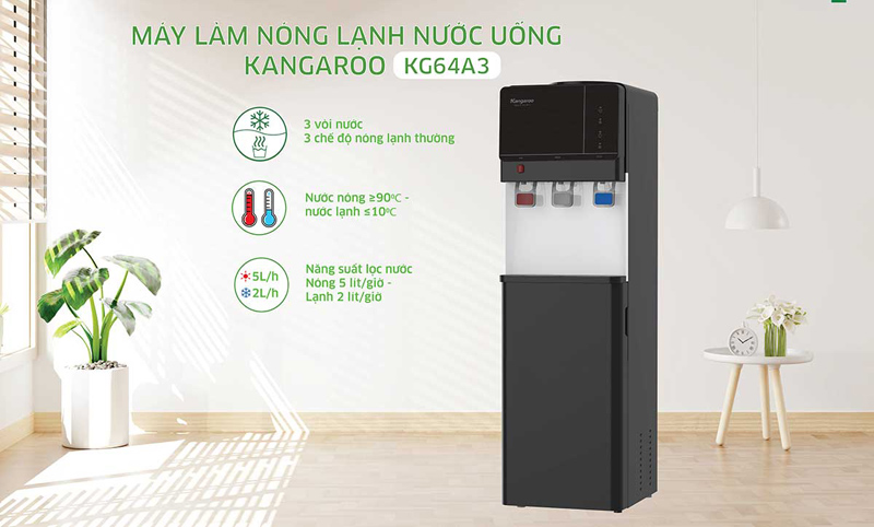 Cây nước nóng lạnh Kangaroo KG64A3 - Hàng chính hãng