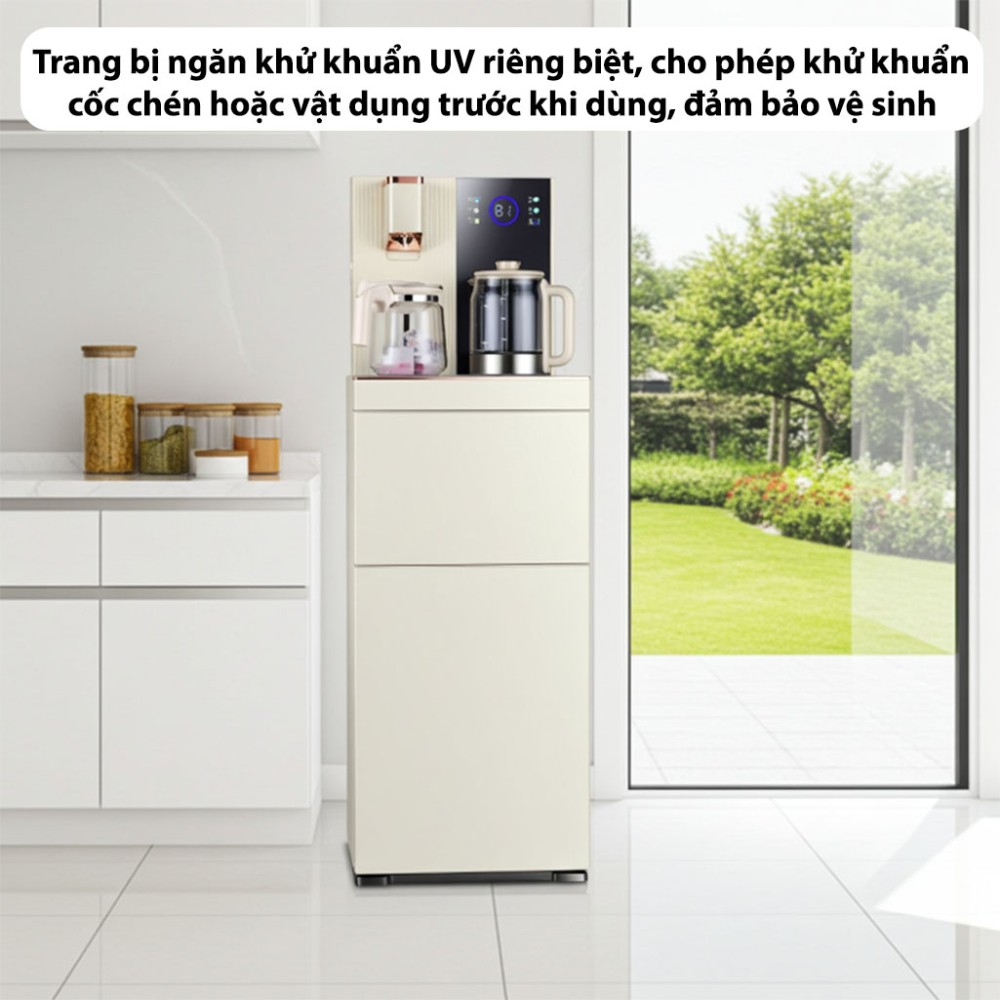 Cây nước nóng lạnh kết hợp bàn pha trà Fujihome TB238N-UV - Hàng chính hãng