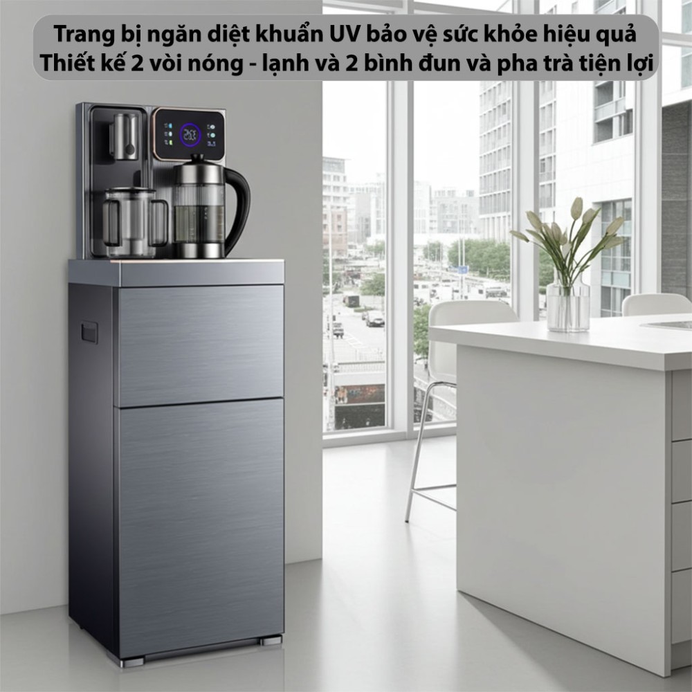 Cây nước nóng lạnh kết hợp bàn pha trà Fujihome TB241N-UV - Hàng chính hãng