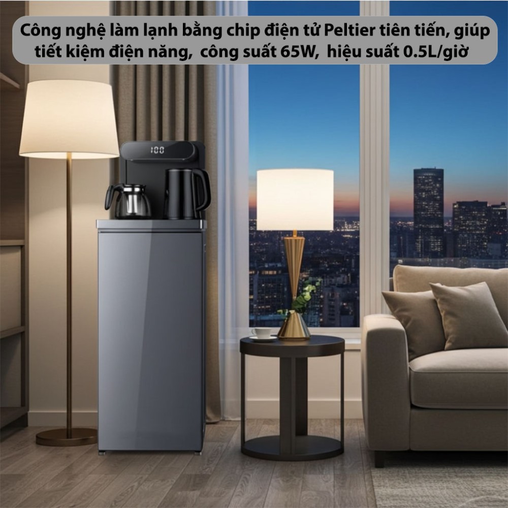 Cây nước nóng lạnh kết hợp bàn pha trà Fujihome TB392N - Hàng chính hãng