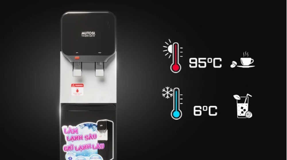 Cây nước nóng lạnh Mutosi MD-200BK - Hàng chính hãng