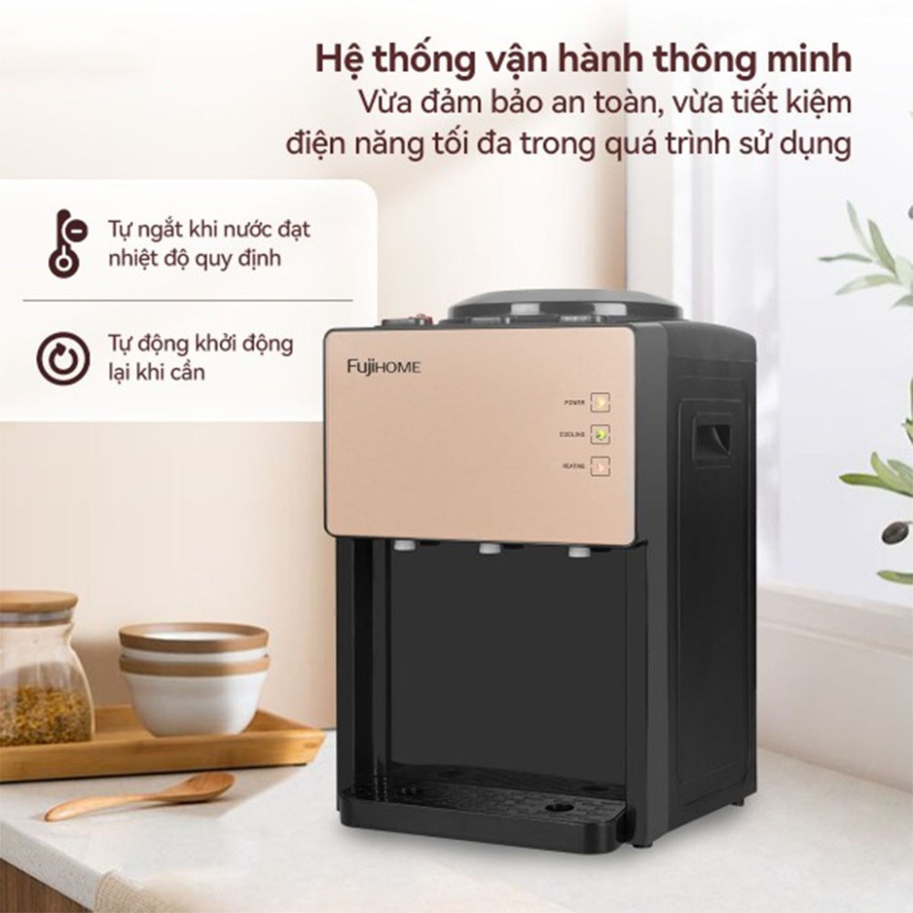 Cây nước nóng lạnh nguội để bàn Fujihome WD07E - Hàng chính hãng