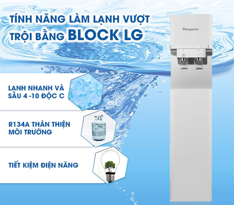 Làm lạnh bằng Block LG, làm lạnh nhanh và sâu, tiết kiệm điện năng