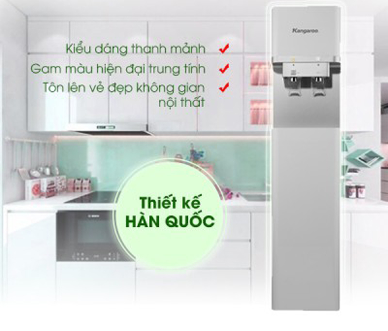 Kiểu dáng hiện đại, dạng tủ đứng sang trọng, đẹp mắt, tạo điểm nhấn cho không gian lắp đặt