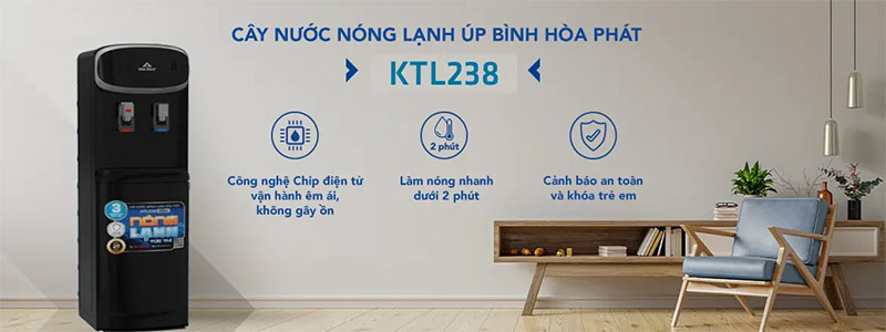 Cây nước nóng lạnh úp bình Hòa Phát HTL238