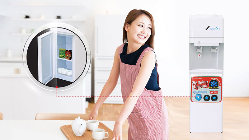 Cây nước nóng lạnh úp bình Karofi HC15 - Hàng chính hãng
