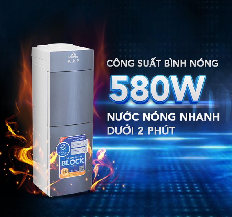 Cây nước nóng lạnh úp bình Hòa Phát HTL258 - Hàng chính hãng