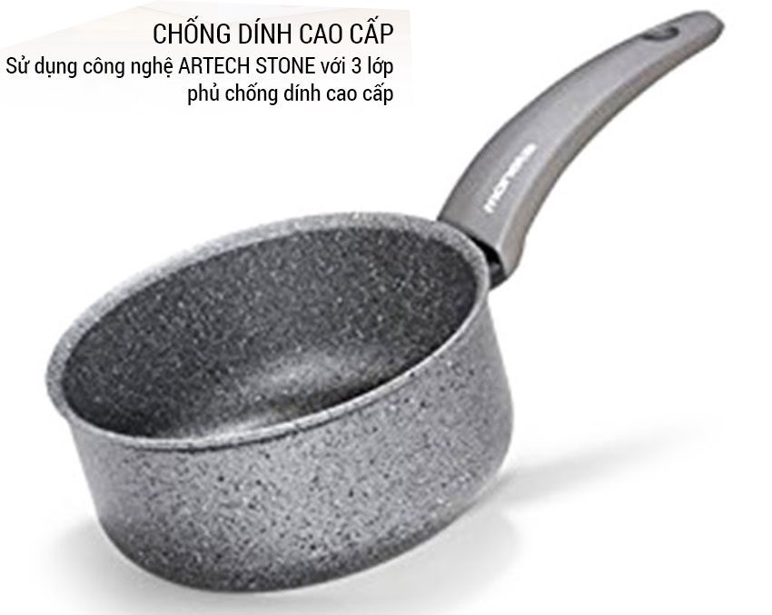 Chảo Moneta Sautepan Greystone 16cm sử dụng công nghệ chống dính hiện đại