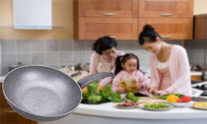 Chảo Moneta Wokpan Greystone 28cm - Hàng chính hãng