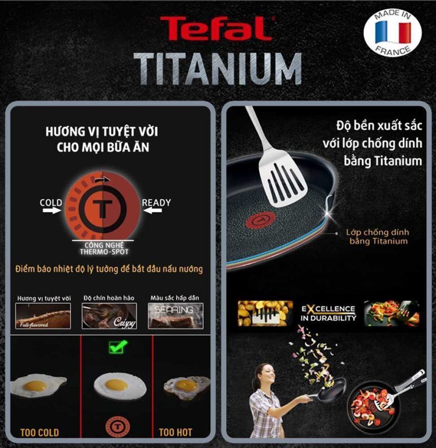 Chảo chiên chống dính Tefal C6820672 