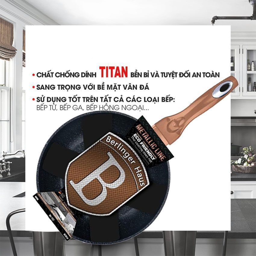 Chảo chống dính Berlinger Haus Hafele 531.08.020 - Hàng chính hãng