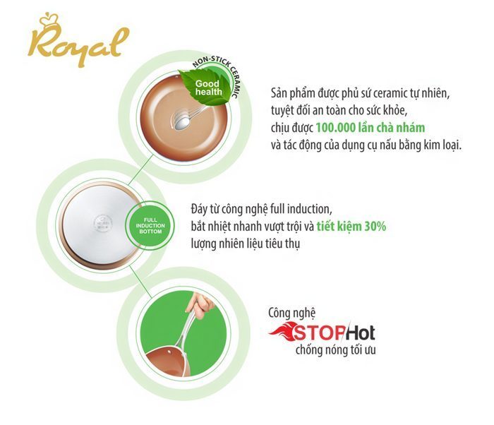 Chảo chống dính Elmich Royal Premium EL-1176E - 26cm - Hàng chính hãng